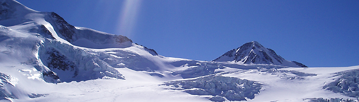 gletscher spanning en avontuur in de Alpen van Oetztal en Pitztahl in tirol Oostenrijk