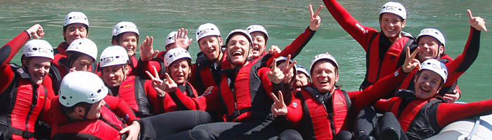 betriebsausflug rafting canyoning oesterreich tirol